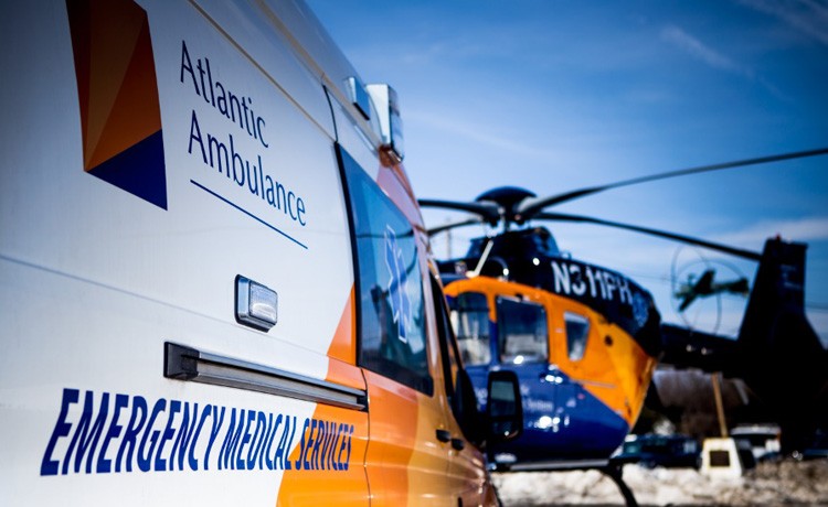 Atlantic Ambulance and helicopter