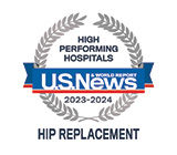 Morristown Medical Center is High Performing Hip Replacement per U.S. News and World Report.