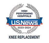 Morristown and Overlook medical centers are High Performing for Knee Replacement per U.S. News and World Report.