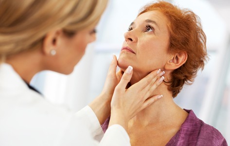 patient getting examined for endocrine conditions