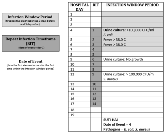 Repeat infection timeframe chart