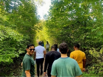 Overlook internal medicine residents at a social gathering.